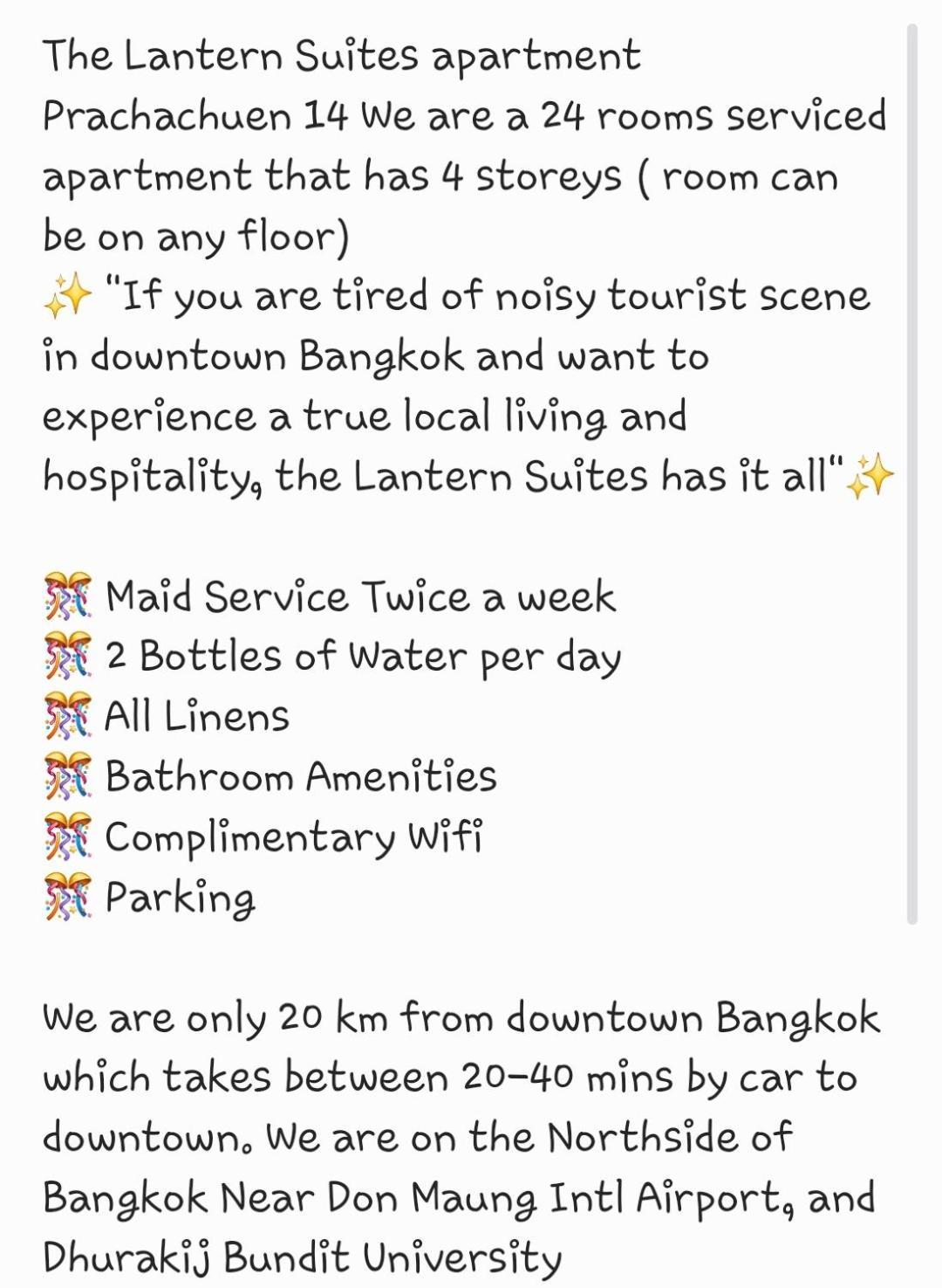 The Lantern Suites Ban Song Hong Extérieur photo